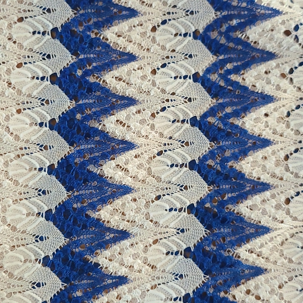 Shein Swim Cover-up Beach Capris.  Size Small*  Blue/White Chevron - Picture 3 of 7